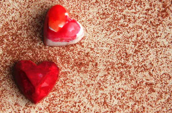 Delicate Milk Truffles Handmade Candy Shape Heart — Stock Photo, Image
