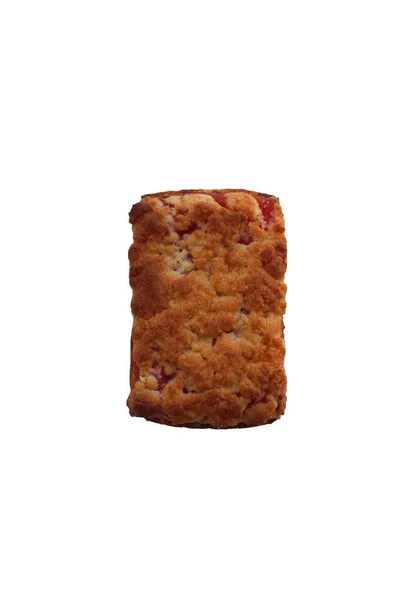 Beschuit Rechthoekige Koekjes Met Jam Voor Thee Isoleren — Stockfoto