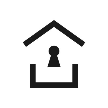 Anahtar deliği. Basit düz simge. Vektör illüstrasyonu.