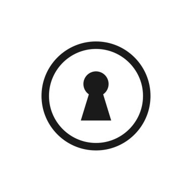 Arka delik. Basit düz simge. Vektör illüstrasyonu.