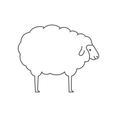 Şirin, yuvarlak, doğrusal, boş vektör çizimi.