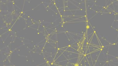 Yellow dots and lines on a gray background, fashionable colors.