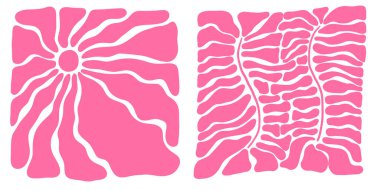 Garip güneş patlaması vektör arkaplanı, kavramsal geometrik desenli ve süper ışınlı. 60 'lardan ve 70' lerden esinlenilmiş klasik güneş ışığı tasarımı, sıcak güneş ışığı dokusu ve renkleri. Vektör illüstrasyonu