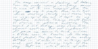 Eski el yazısıyla yazılmış kompozisyon kağıdı el yazısı karalanmış el yazısı kalemi ve mürekkep dekoratif okunaksız saçma sapan şeyler yazarak kaligrafi el yazısı tasarımı için tamamen okunamaz arka plan dokusu oluşturmuş. Vektör