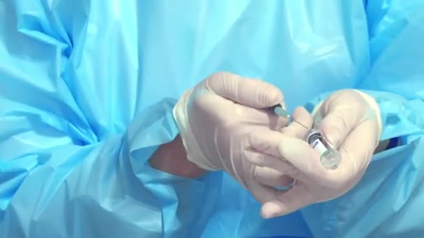 Vaccinatie Tegen Covid Vaccin Geven Hand Close Videoclip — Stockvideo