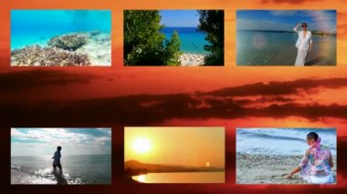 Denizde - split ekran yaz turizm ve tatil