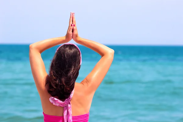 Ejercicios de yoga para la mente y el cuerpo — Foto de Stock