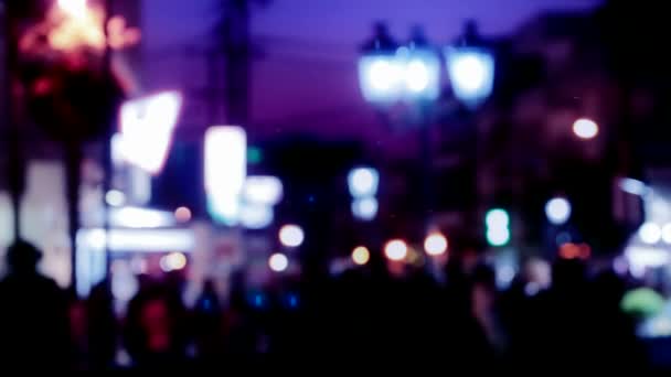 街道上的夜生活 — 图库视频影像