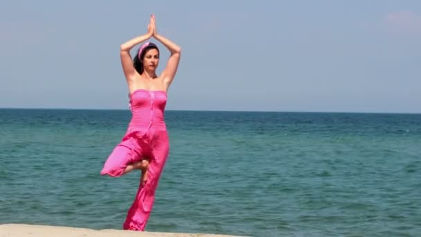 Ćwiczenia jogi dla umysłu i ciała — Wideo stockowe