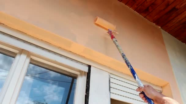 Pintura fachada del hogar — Vídeo de stock