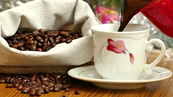 第一早晨喝咖啡 — 图库视频影像
