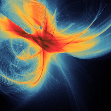 Şekil ve Çizgilerin Soyut Renkli Fişekleri