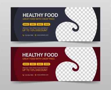 Restoran Fast food özel medyası flayer veya bayrak şablonu sunuyor.