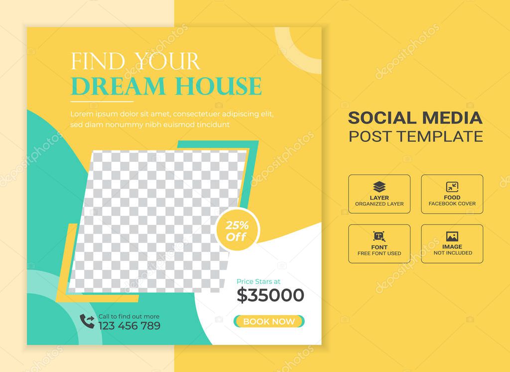 Real estate digital marketing corporate social media cover banner template promotion