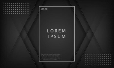 Siyah soyut geometrik arkaplan. Modern vektör tasarım şablonu.