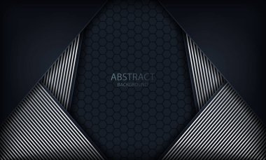 Koyu mavi arka plan ve gümüş çizgiler. Altıgen desenli doku.