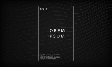 Soyut siyah asgari geometrik çizgi arkaplanı. Modern vektör tasarım şablonu.