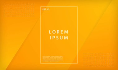 Soyut turuncu ve sarı geometrik şekiller arka plan. Modern asgari vektör tasarım şablonu.