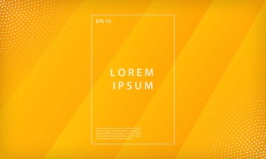 Soyut turuncu ve sarı geometrik şekiller arka plan. Modern asgari vektör tasarım şablonu.