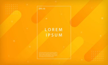 Soyut turuncu ve sarı geometrik şekiller arka plan. Modern asgari vektör tasarım şablonu.