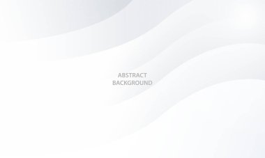 Işık gümüş elementli soyut dalga arkaplanı. Modern beyaz arkaplan tasarımı.
