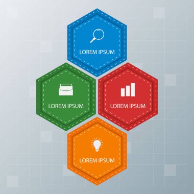 Bilgi elementleri. İş konsepti zaman çizelgesi. Modern bilgi şablonu. İş akışı düzeni, diyagram, pankart, web tasarımı, sunum için kullanılabilir. Vektör illüstrasyonu.