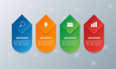 Bilgi elementleri. İş konsepti zaman çizelgesi. Modern bilgi şablonu. İş akışı düzeni, diyagram, pankart, web tasarımı, sunum için kullanılabilir. Vektör illüstrasyonu.