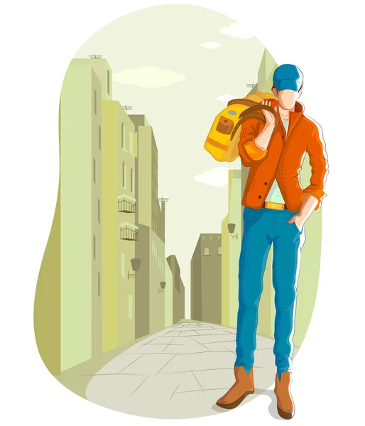 Fashionable urban man — Stock Vector