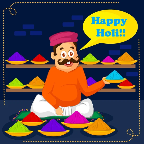 Traditional Holi background of India — Stock Vector