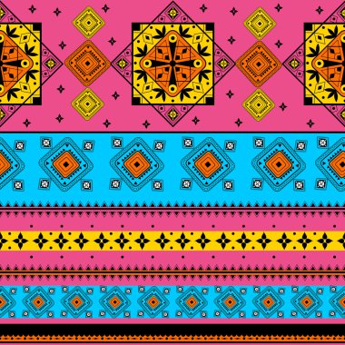 Renkli Hint kabile seamless modeli