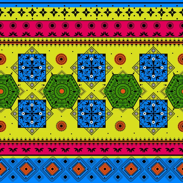 Modelul tribal indian colorat fără sudură — Vector de stoc