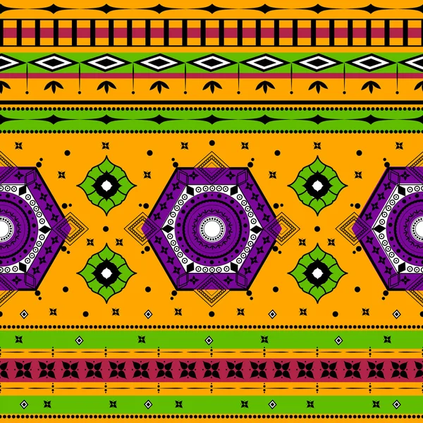 Modelul tribal indian colorat fără sudură — Vector de stoc