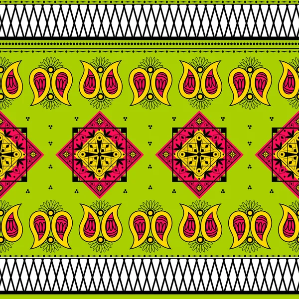 Modèle sans couture tribal indien coloré — Image vectorielle