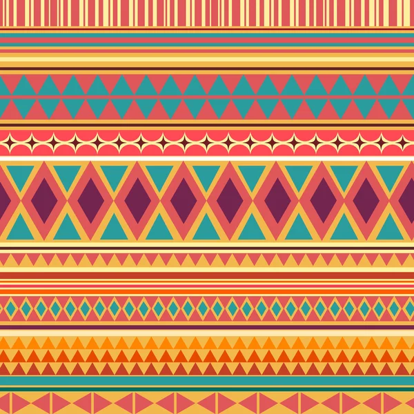 Kleurrijke tribal geometrische Azteekse naadloze patroon — Stockvector