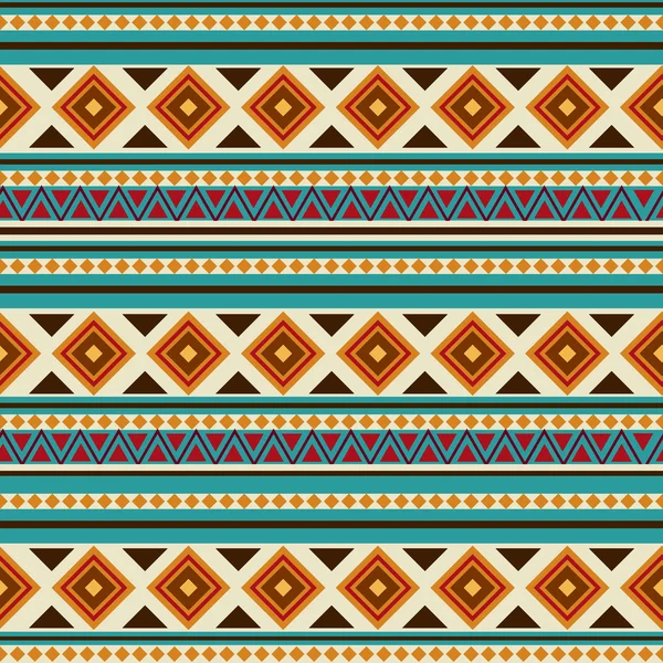 Kolorowy plemienne Azteków bezszwowe wzór geometryczny — Wektor stockowy
