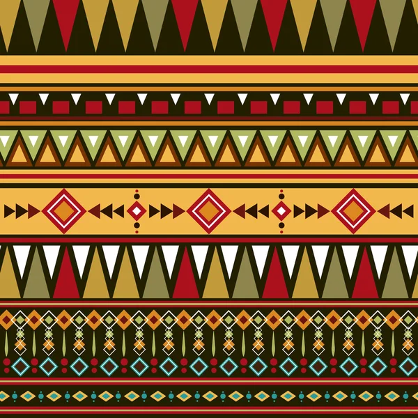 Kleurrijke tribal geometrische Azteekse naadloze patroon — Stockvector