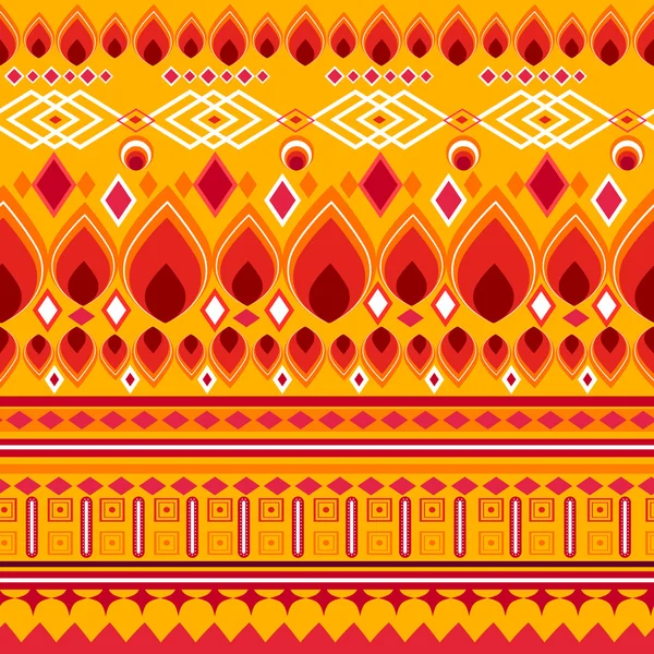다채로운 부족 기하학적 아즈텍 원활한 패턴 — 스톡 벡터