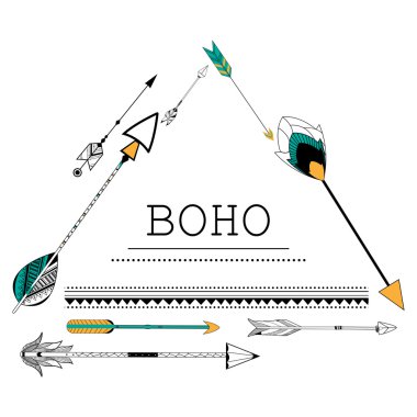 Ok kabile boho stili arka planı için