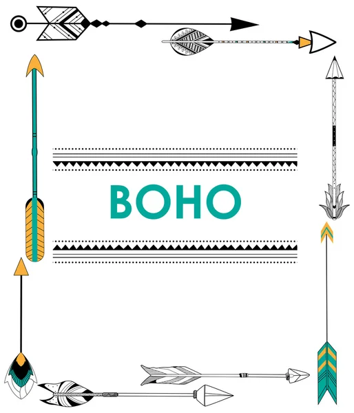 Seta para fundo estilo boho tribal — Vetor de Stock