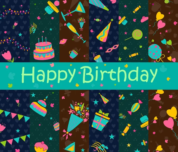 Greetings for Happy Birthday — Stock Vector