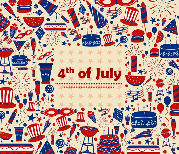 Background for 4th of July Independence Day  America — Stock Vector