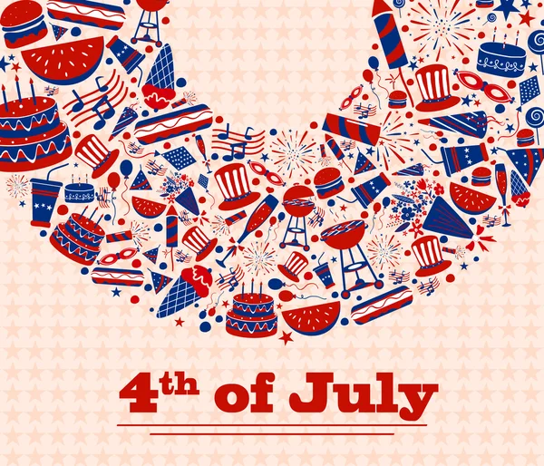 Background for 4th of July Independence Day  America — Stock Vector