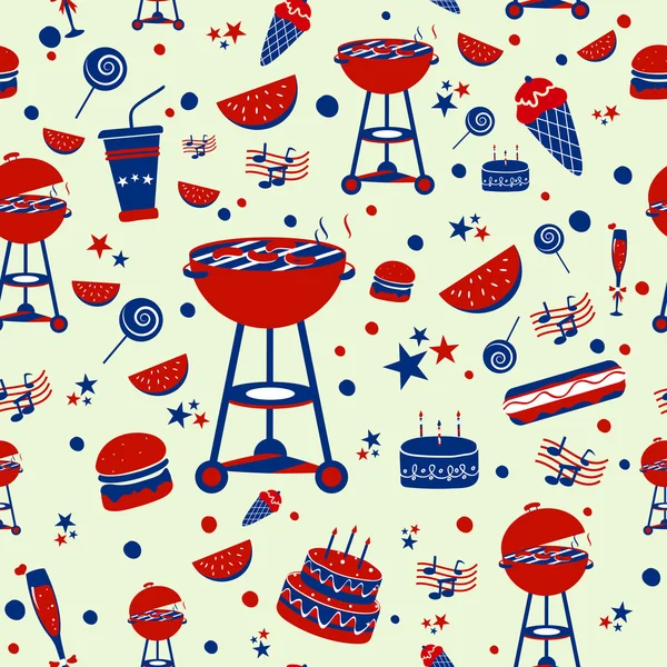 Seamless pattern background for 4th of July Independence Day  America