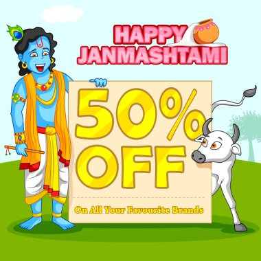 Krishna Janmashtami Satılık arka plan