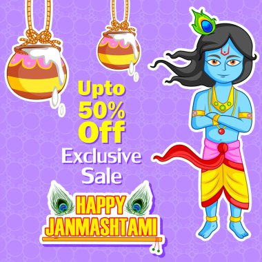 Krishna Janmashtami Satılık arka plan
