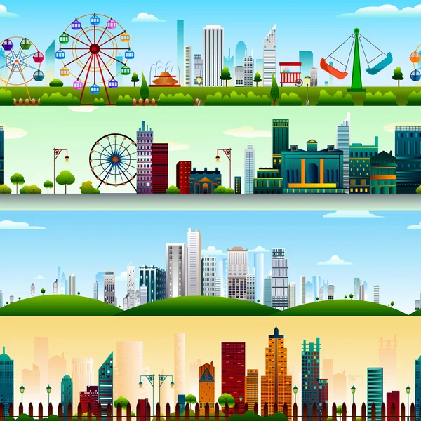 Seamless skyscraper building pattern