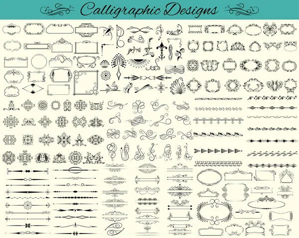 Kaligrafia eleganckich elementów projektu do projektowania — Wektor stockowy