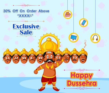 Mutlu Dussehra satış sunan Ravana