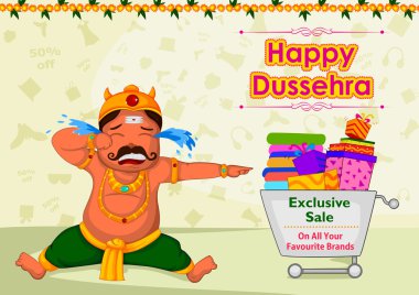 Mutlu Dussehra satış sunan Ravana