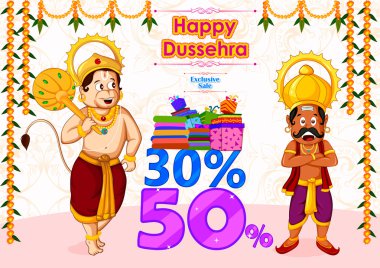 Mutlu Dussehra satış sunan Ravana